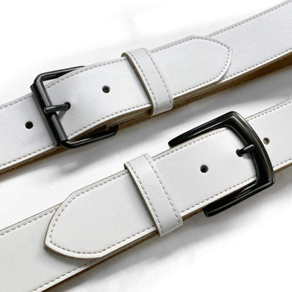 White Belt Cowhide Leather Replacement Casual Belt Strap 1-1/2"(38Mm) Wide, Multi-Style Options Apparel & Accessories > Clothing Accessories > Belts Belts.com   