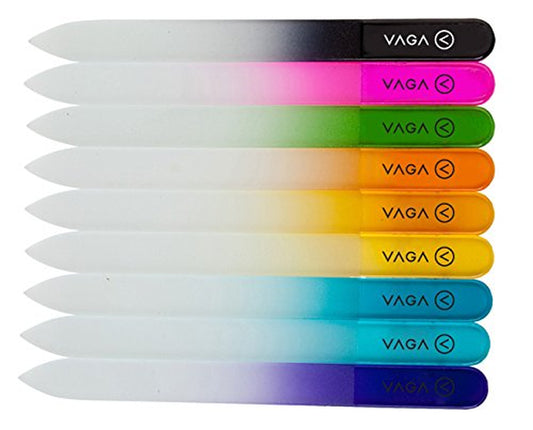 VAGA Glass Nail File Acrylic Nail Kit Ladies Night Has 9 Professional Manicure Pedicure Kit Crystal Glass Nail Files Set in a Case. Crystal Nail Strengthener Fingernail Tool Kit Are a Perfect Gift Health & Beauty > Personal Care > Cosmetics > Cosmetic Tools > Nail Tools VAGA LADIES NIGHT  