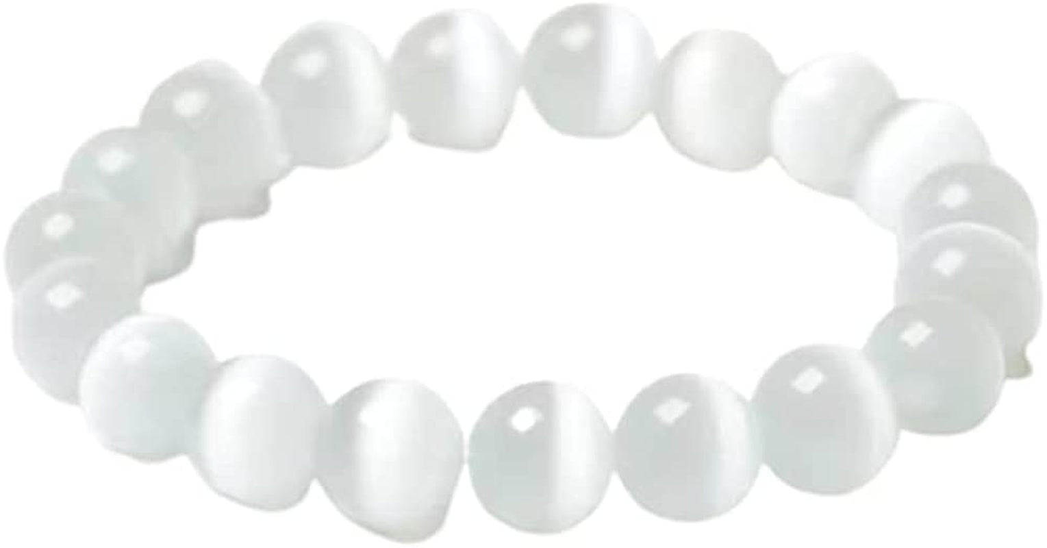 Natural Powerful Selenite Bead Bracelet for Women Men Crystal Healing Energy Concentration Spirituality Health Wealth Handcrafted Jewelry Accessory Apparel & Accessories > Jewelry > Bracelets Fenix-us 6mm  