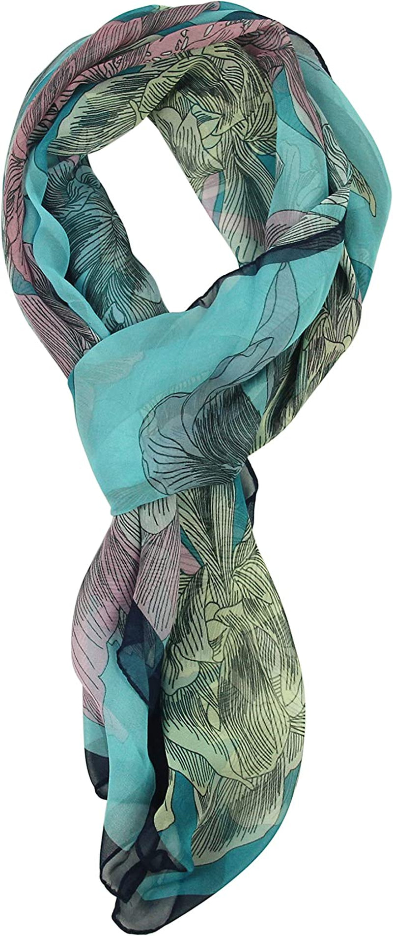 Long Chiffon Sheer Scarf Gradient - Pantonight Shaded Colors Lightweight Scarf for Womens Apparel & Accessories > Clothing Accessories > Scarves & Shawls PANTONIGHT No.728  