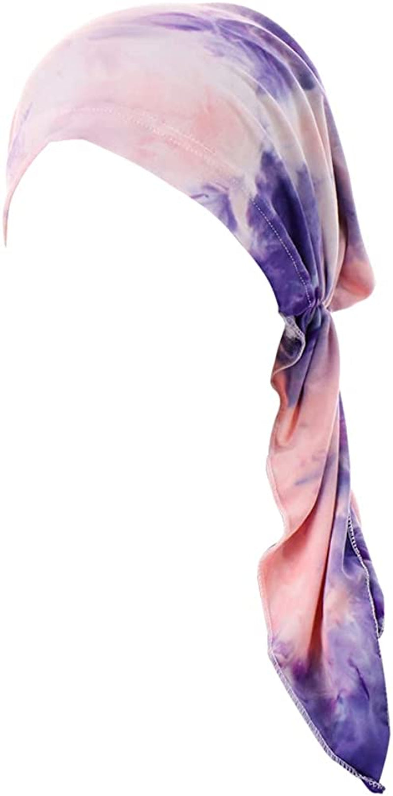 Fxhixiy Pre-Tied Bandana Turban Hat Chemo Cancer Headscarf Headwraps Headwear for Women Hair Cover Hat Apparel & Accessories > Clothing Accessories > Bandanas & Headties Fxhixiy Pink Purple  