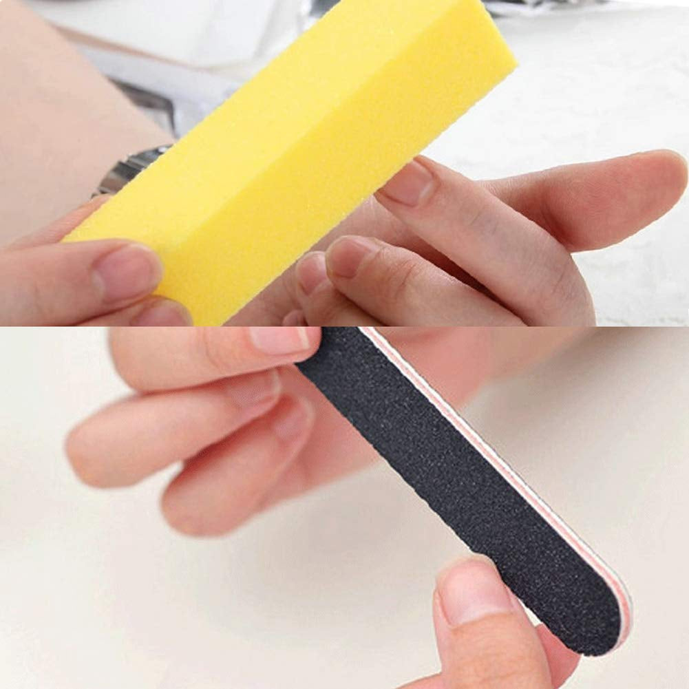 Nail Files and Buffers Kit, Professional Manicure Tools Kit for Salon Nail Art, Colorful 4 Sides 120 Grit Nail Buffer Blocks, 100/180 Grit Emery Boards with Finger Nail Brush(18 PCS) Health & Beauty > Personal Care > Cosmetics > Cosmetic Tools > Nail Tools KeJian   