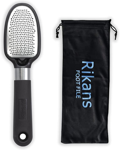 Rikans Foot File Foot Rasp Callus Remover Dead Skin Remover Double Sided Foot Scrubber Foot Care Pedicure Tool to Remove Hard Skin Can Be Used Wet or Dry Skin Surgical Grade Stainless Steel File Health & Beauty > Personal Care > Foot Care Rikans   