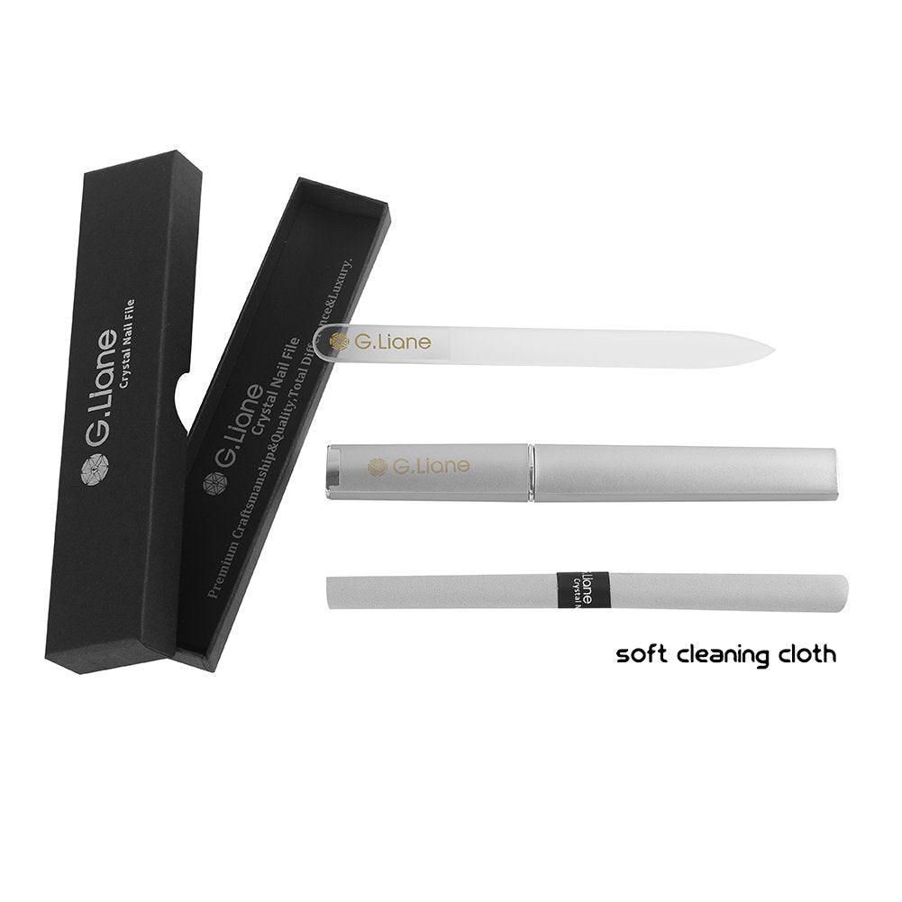 Best Crystal Nail File Set – G.Liane Professional Nail File Manicure Pedicure Kit for Natural Nails Acrylic Nails Gels Nails Manicure Tools for Home and Salon (Clear Pointed) Health & Beauty > Personal Care > Cosmetics > Cosmetic Tools > Nail Tools G.Liane   