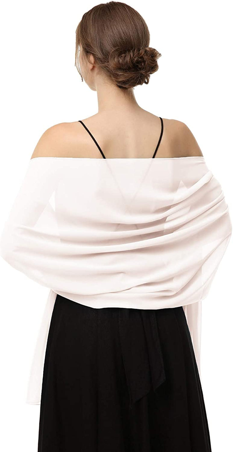 Chiffon Shawls Scarves Wraps for Bridal Wedding Party Evening Dress and Special Occasion Dresses Apparel & Accessories > Clothing Accessories > Scarves & Shawls Baoqiya Pale Champagne Length(79") * Width(19") 