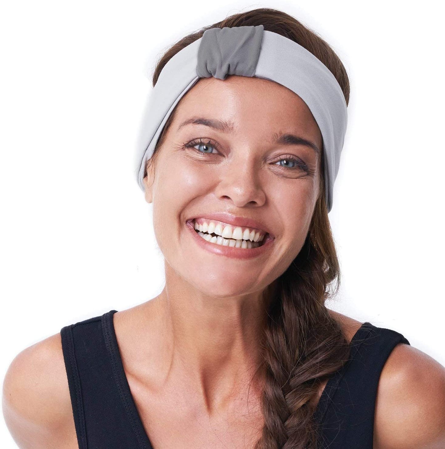 BLOM Original Headbands for Women Wear for Yoga, Fashion, Working Out, Travel or Running Multi Style Apparel & Accessories > Clothing Accessories > Headwear BLOM Stone Grey & Silver Grey  