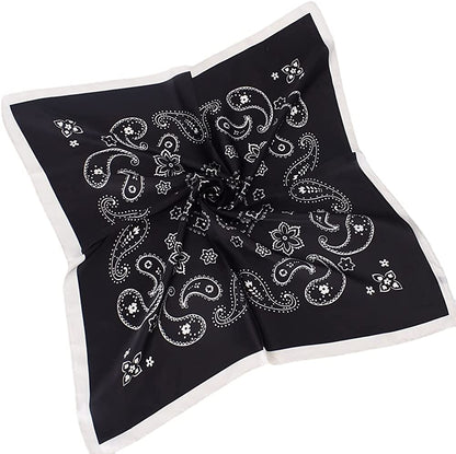 Fyluoke Silk Feeling Satin Headscarf Neck Hair Scarf Bandana for Women 4-Packs Apparel & Accessories > Clothing Accessories > Bandanas & Headties FYLuoke   
