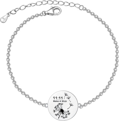Dandelion Earrings Drop Earrings/Adjustable Ring 925 Sterling Silver Dangle Earrings for Women Apparel & Accessories > Jewelry > Anklets Yearace Dandelion bracelet  