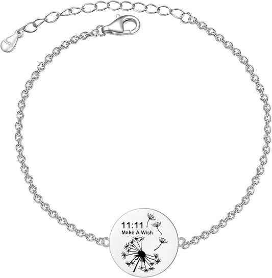 Dandelion Earrings Drop Earrings/Adjustable Ring 925 Sterling Silver Dangle Earrings for Women Apparel & Accessories > Jewelry > Anklets Yearace Dandelion bracelet  