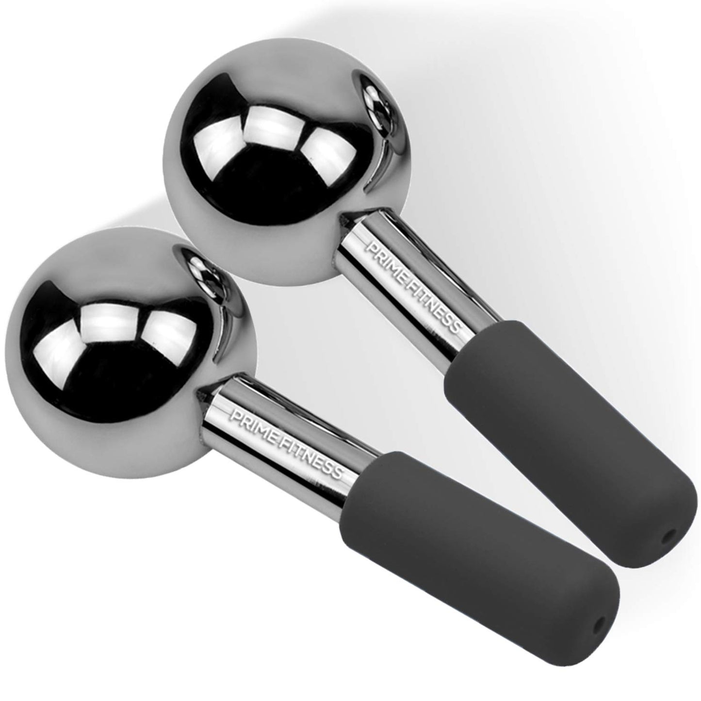 Ice Globes for Facials | Unbreakable Steel Cooling Roller | Cryo Sticks for Face | Massager for Face Neck & Eyes | Skin Care for Dark Circles, Puffiness, Wrinkles, Collagen Production Health & Beauty > Personal Care > Cosmetics > Cosmetic Tools > Skin Care Tools PRIME Fitness Black  