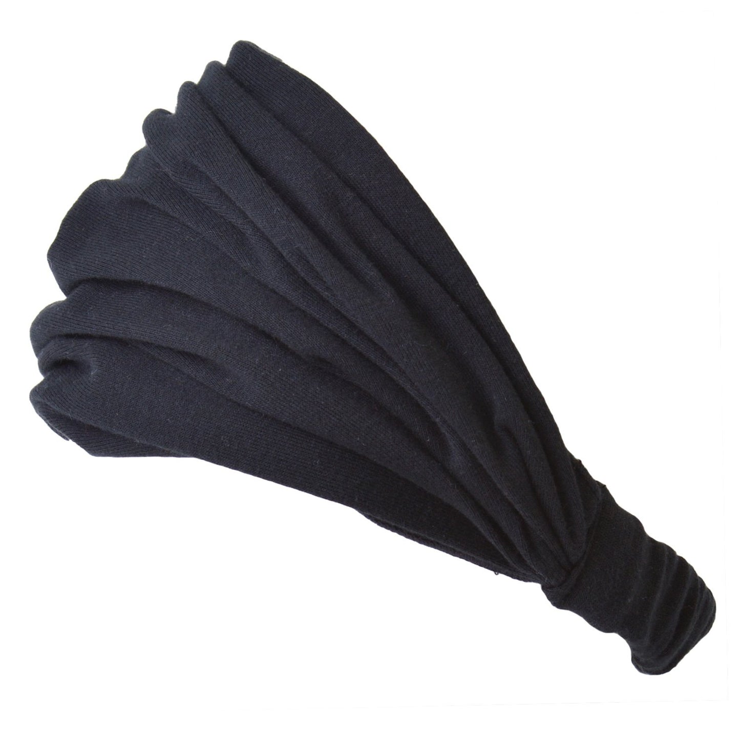 CHARM Casualbox | Organic Cotton Headband Pre-Tied Bandana Mens Womens Hairband Chemo Head Bands Navy Apparel & Accessories > Clothing Accessories > Bandanas & Headties CHARM Black  