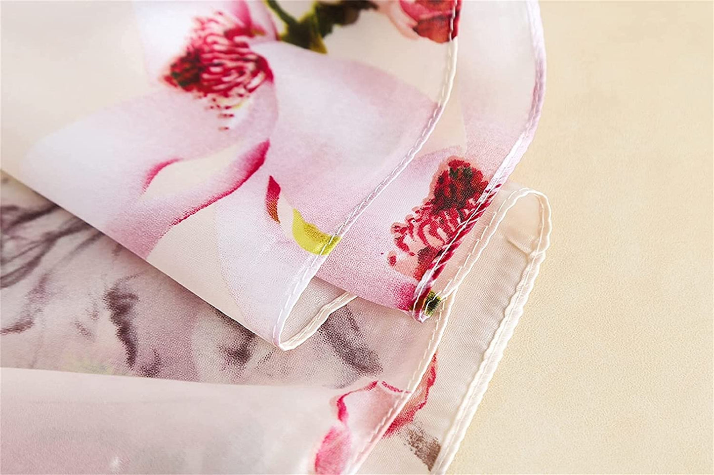 Silk Scarf Women Chiffon Shawl Stain Neckerchief Head Wrap Lightweight Scarf Ladies Hijab Vintage Painting Bridal Shawl Chiffon Scarf Muslim Colorful Cloth Silk Scarf White180*90Cm Apparel & Accessories > Clothing Accessories > Scarves & Shawls WEIGEER   
