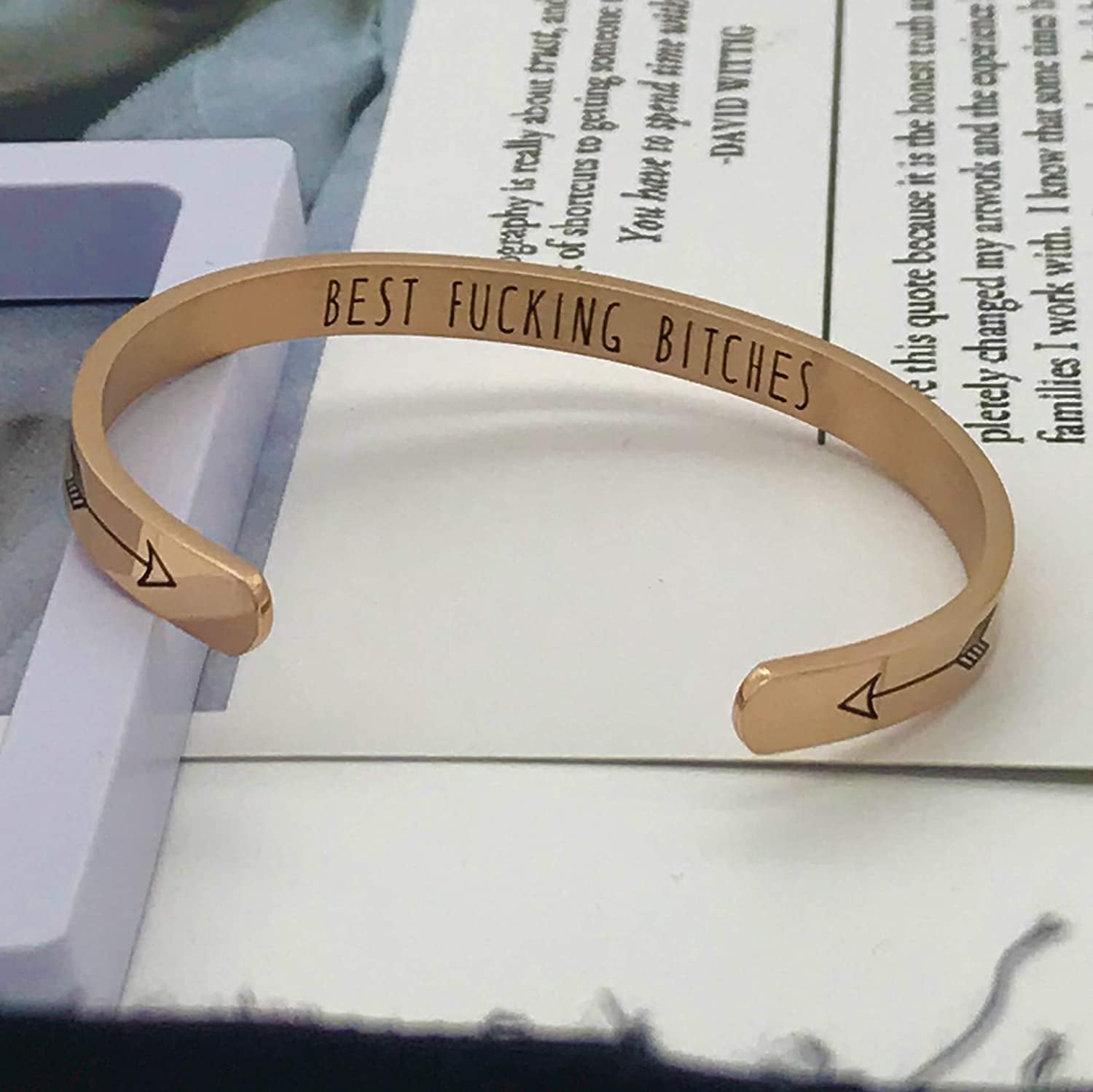 Inspirational Cuff Bracelets for Women Mantra Cuff Bangle Engraving Stainless Steel Funny Inspirational Jewelry Gifts for Best Friend, Sister, Mom, Daughter, Son, Niece Birthday Present Apparel & Accessories > Jewelry > Bracelets liforlove   