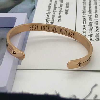 Inspirational Cuff Bracelets for Women Mantra Cuff Bangle Engraving Stainless Steel Funny Inspirational Jewelry Gifts for Best Friend, Sister, Mom, Daughter, Son, Niece Birthday Present Apparel & Accessories > Jewelry > Bracelets liforlove   
