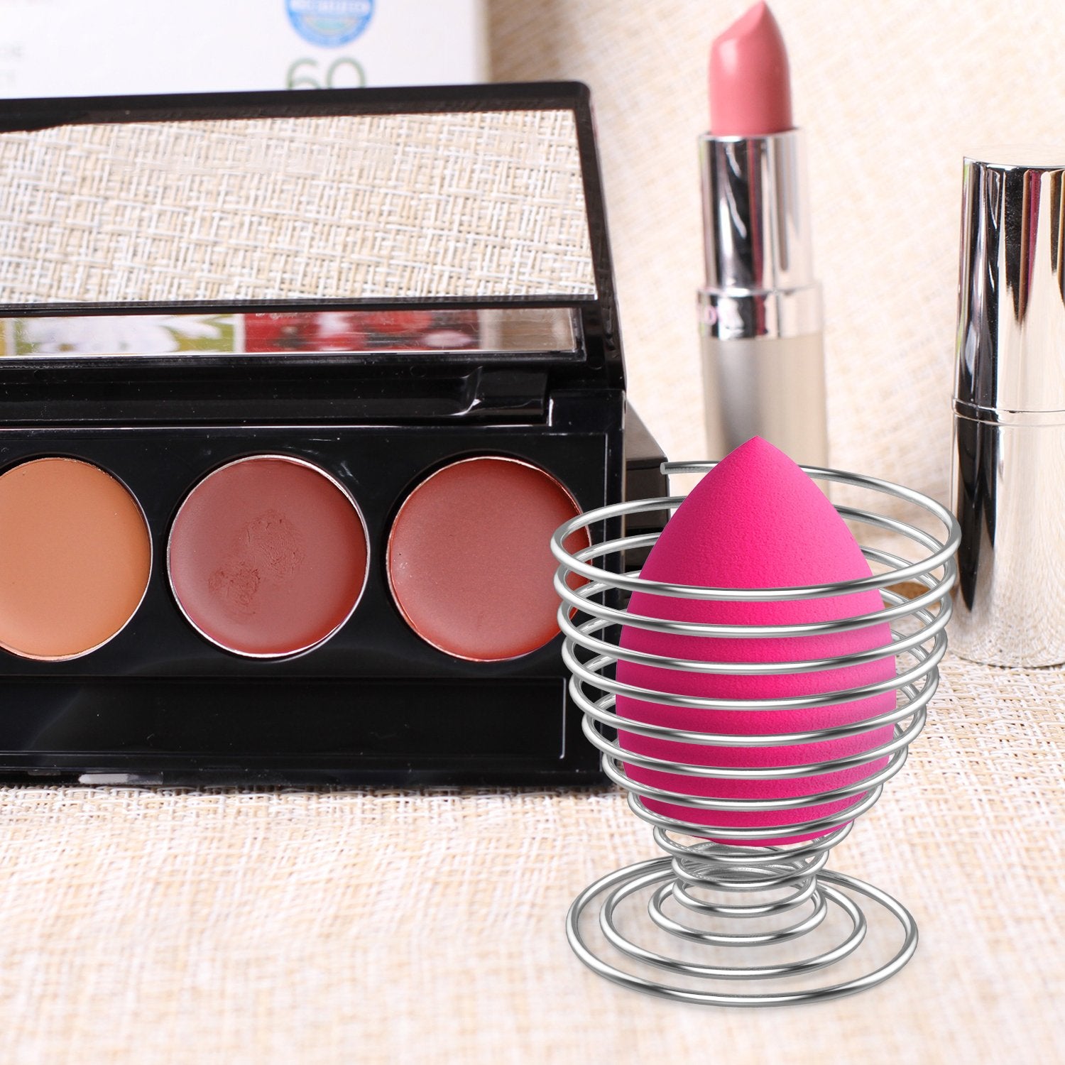 Luxspire Beauty Sponge Blender Holder, Sponge Makeup Blender Holder, Makeup Powder Puff Sponge Holder Beauty Tool Dryer Drying Rack Egg Powder Puff Display Stand - Silver Health & Beauty > Personal Care > Cosmetics > Cosmetic Tools > Makeup Tools Luxspire   
