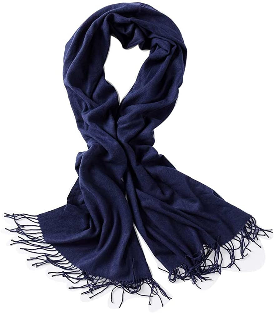 Bellonesc Cashmere Scarf Shawls for Women and Men Apparel & Accessories > Clothing Accessories > Scarves & Shawls Beillonesc Navy Blue  