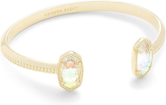 Kendra Scott Elton Cuff Bracelet for Women, Fashion Jewelry Apparel & Accessories > Jewelry > Bracelets Kendra Scott GOLD - IRIDESCENT DICHROIC GLASS  