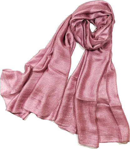 Shanlin Solid Color Silk Feel Long Scarves Apparel & Accessories > Clothing Accessories > Scarves & Shawls Shanlin Morandi Purple  