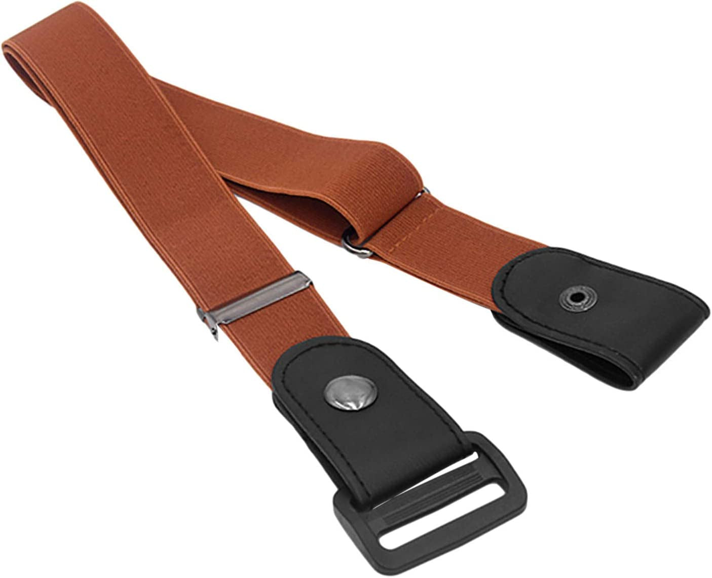Morecon Buckle-Free Waist Invisible Belt for Jeans Elastic Belt for Women/Man,Beige,One Size Apparel & Accessories > Clothing Accessories > Belts MORECON Khaki One Size 