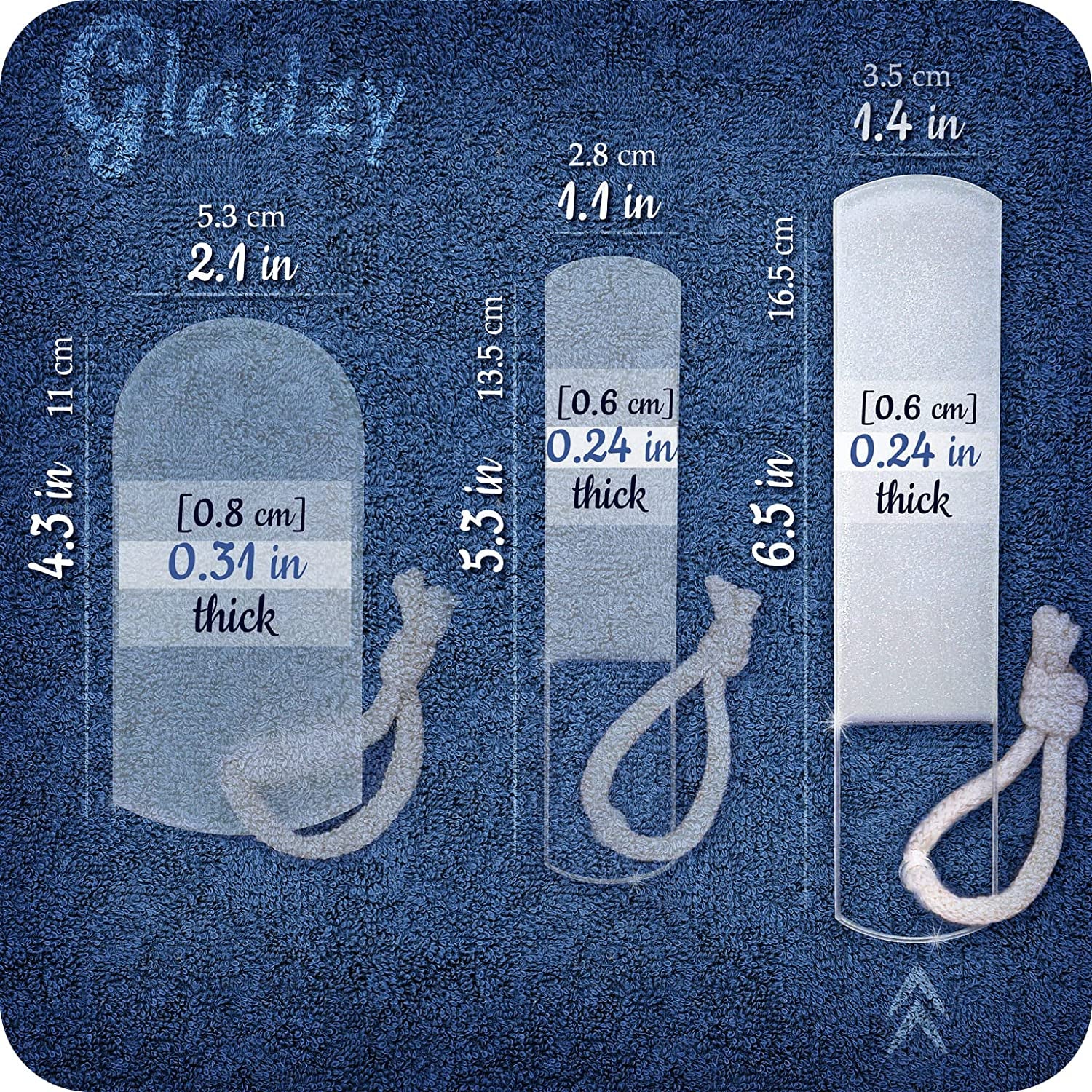 Genuine Czech Glass Foot File - Two-Sided Different Grit Surface, Gentle Callus Remover, Pedicure & Spa Rough Skin Scrubber, Professional Toenail and Heels Care, EU Quality, Large Size Health & Beauty > Personal Care > Foot Care Gladzy   