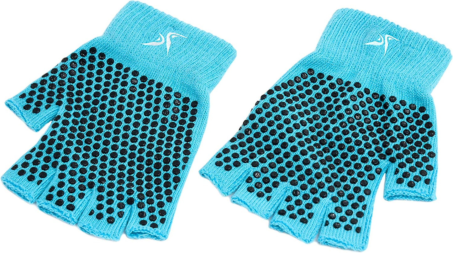 Prosourcefit Grippy Yoga Gloves, One Size Fits All, Non-Slip Fingerless Design in Multiple Colors Apparel & Accessories > Clothing Accessories > Gloves & Mittens ProsourceFit Aqua  