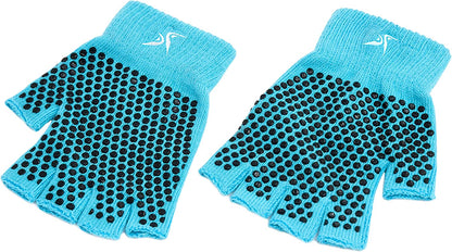Prosourcefit Grippy Yoga Gloves, One Size Fits All, Non-Slip Fingerless Design in Multiple Colors Apparel & Accessories > Clothing Accessories > Gloves & Mittens ProsourceFit Aqua  