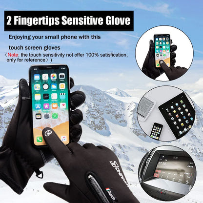 Weitars Winter Warm Gloves for Men Women Touchscreen Waterproof Thermal Snow Gloves for Cycling Hiking Apparel & Accessories > Clothing Accessories > Gloves & Mittens Weitars   