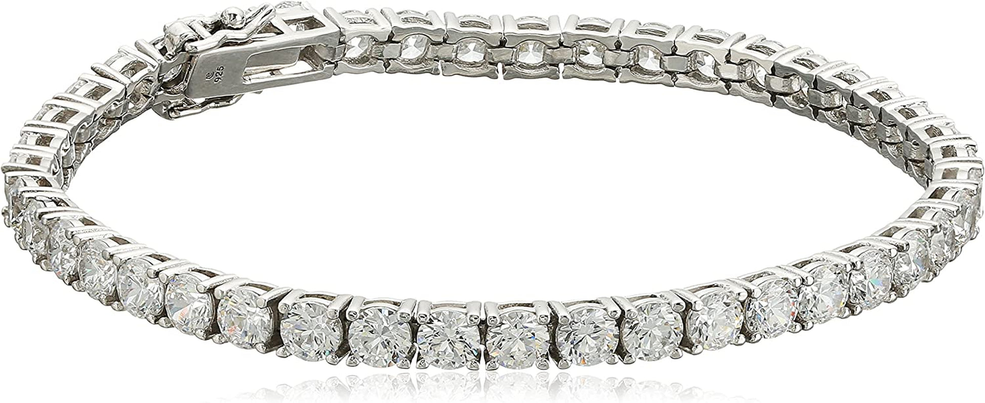 Collection Platinum or Gold Plated Sterling Silver Round-Cut Tennis Bracelet Made with Infinite Elements Zirconia Apparel & Accessories > Jewelry > Bracelets Amazon Collection Platinum-Plated 2.5 mm 7.25" Length
