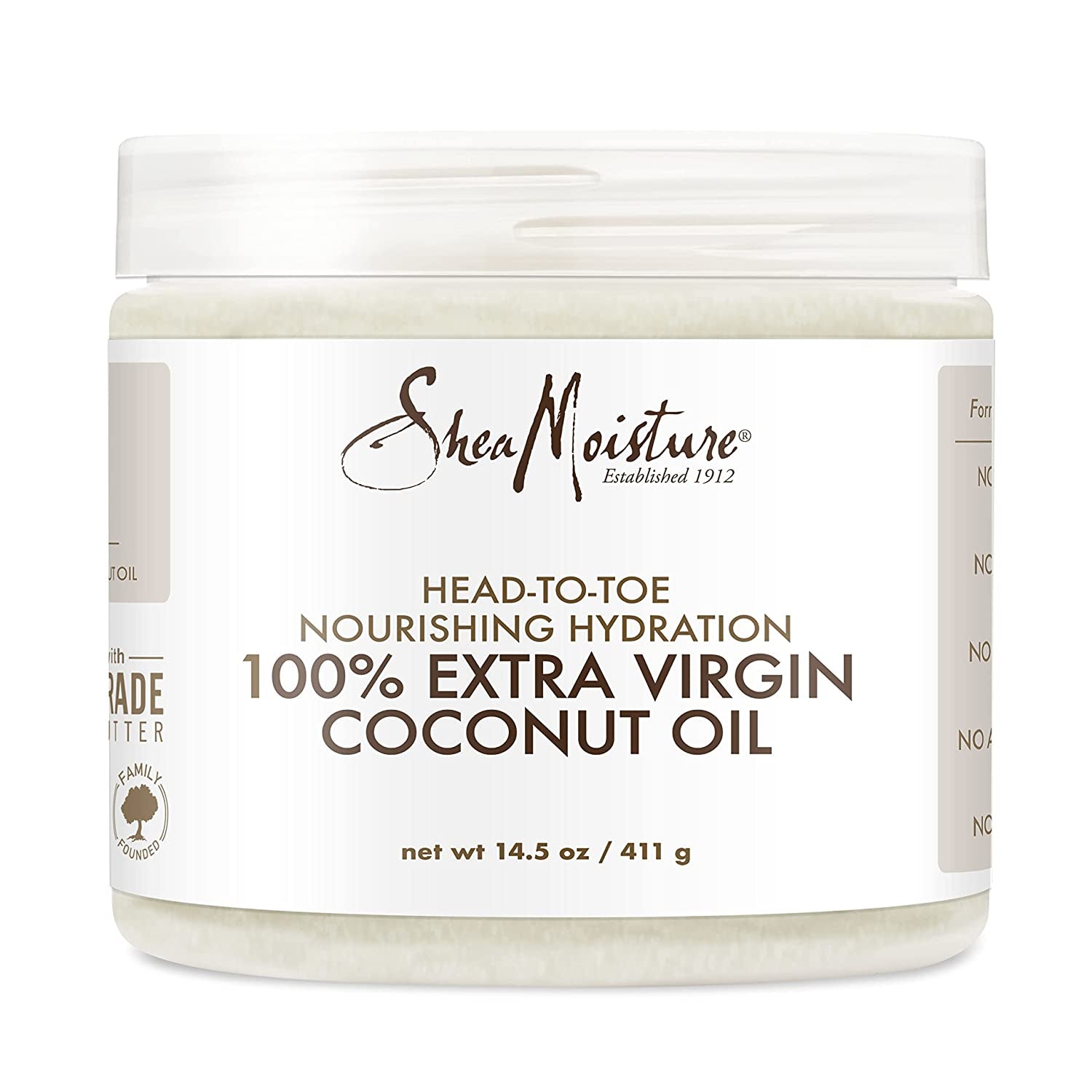 Sheamoisture 100 Percent Extra Virgin Coconut Oil Moisturizer and Leave-In Conditioner for Head-To-Toe Pampering Nourishing Hydration Skin and Hair Care with No Sulfates 2 Count Health & Beauty > Personal Care > Hair Care SheaMoisture Coconut Oil  