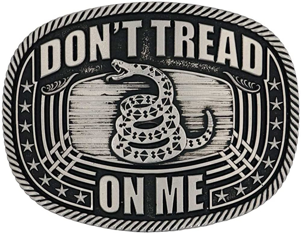 Montana Silversmiths 2Nd Amendment Series Attitude Western Belt Buckle Apparel & Accessories > Clothing Accessories > Belt Buckles Montana Silversmiths Don't Tread on Me Roped - Silver  