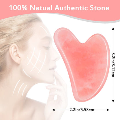 LATME Gua Sha Facial Tools,Gua Sha Massage Tool,Face Massager Jade Gua Sha Stones for Lymphatic Drainage for Face,Eyes,Neck and Body Health & Beauty > Personal Care > Cosmetics > Cosmetic Tools > Skin Care Tools LATME   
