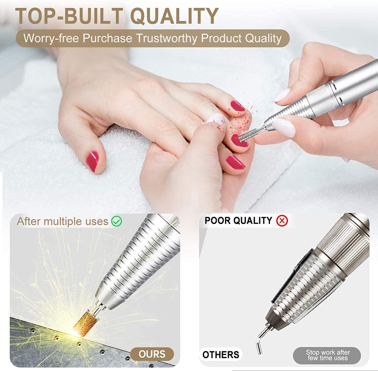 LONOOE Electric Acrylic Nail Drill Machine-Upgraded 30000Rpm High-Speed Rechargeable Efile Electric Nail Drill Set for Acrylic Gel Nails,Professional Electric Grinder Tool for Salon Use or Home DIY Health & Beauty > Personal Care > Cosmetics > Cosmetic Tools > Nail Tools UiiWout wecd   