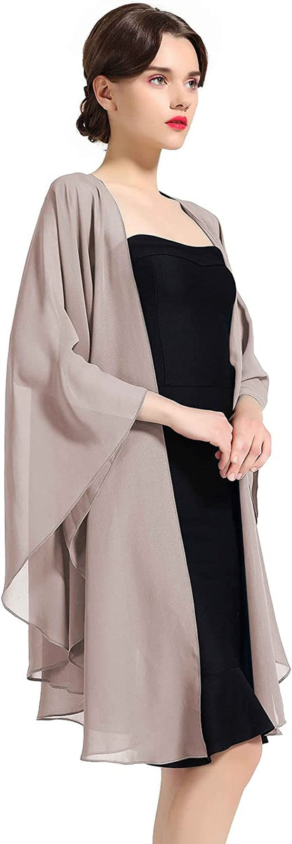 Shawl Wrap Chiffon Scarf for Women Evening Dresses Wedding Stole Black White Blue 25 Colors by BEAUTELICATE Apparel & Accessories > Clothing Accessories > Scarves & Shawls BEAUTELICATE Khaki  