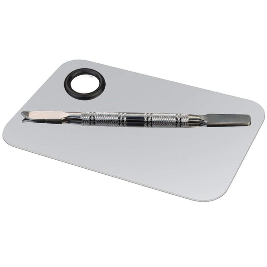 Obmwang 1Pcs Pro Stainless Steel Cosmetic Makeup Palette Spatula Tool for Nail Art Eye Shadow Eyelash Makeup Professional Pigment Blending Lightweight 5.9 X 3.9 Inches Health & Beauty > Personal Care > Cosmetics > Cosmetic Tools > Makeup Tools obmwang   