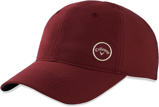 Callaway Golf 2022 Ladies High Tail Adjustable Hat, Adjustable Size, Dark Red Color Apparel & Accessories > Clothing Accessories > Hats Callaway   