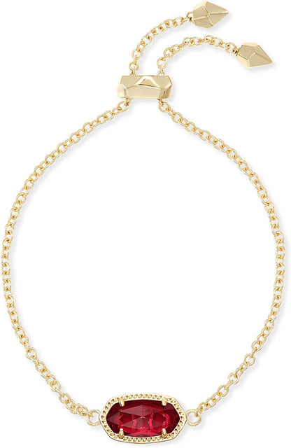 Kendra Scott Elaina Adjustable Chain Bracelet for Women, Fashion Jewelry, Gold-Plated Apparel & Accessories > Jewelry > Bracelets Kendra Scott GOLD - BERRY CLEAR GLASS  