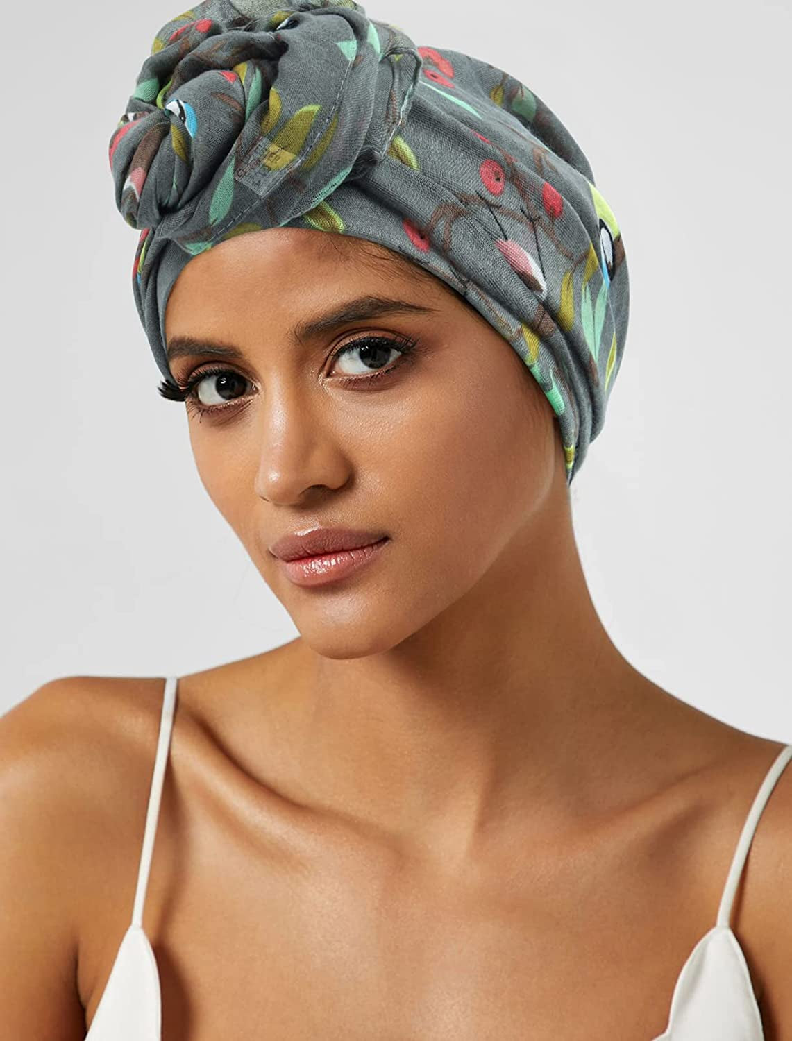 GERINLY Scarfs for Women Lightweight Floral Birds Print Cotton Scarves and Wraps for Holiday Shawl Apparel & Accessories > Clothing Accessories > Scarves & Shawls GERINLY   