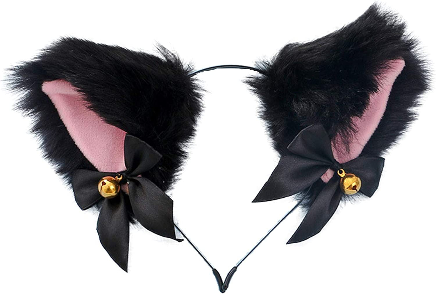 Faylay Cosplay Girl Plush Furry Cat Ears Headwear Accessory for Cam Girl Party Apparel & Accessories > Clothing Accessories > Headwear Faylay 4-hmflhhdj  
