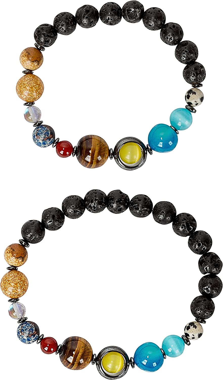 Spunkysoul New! His and Hers Couple Circle Distance Universe Bracelets Collection Apparel & Accessories > Jewelry > Bracelets SPUNKYsoul Gun Metal His & Hers  