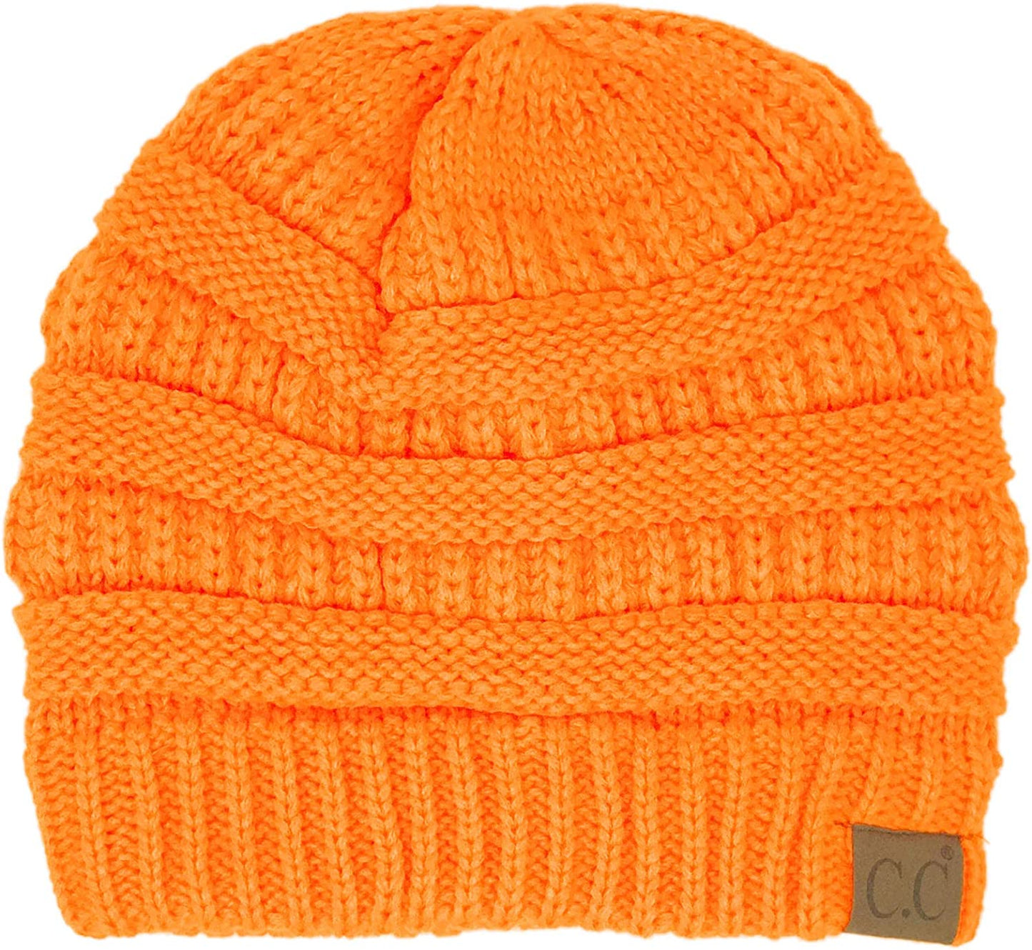 C.C Women'S Beanie Apparel & Accessories > Clothing Accessories > Hats C.C Neon Orange One Size 
