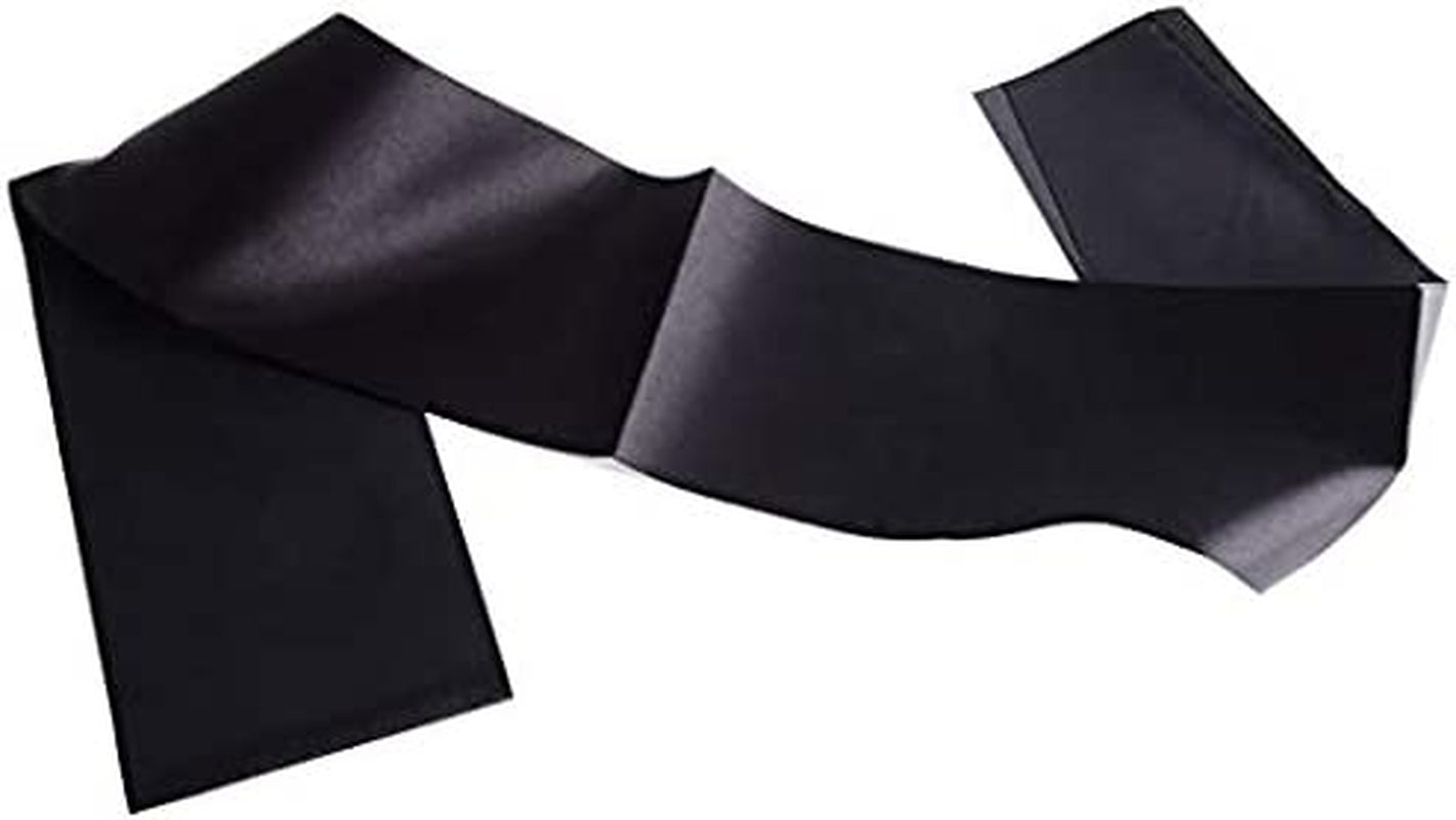 LIGONG 10 Pcs Blank Sashes Plain Sashes for Party Decoration, DIY Accessory, Homecoming, Wedding, 9.5Cm X 78Cm (Black) Apparel & Accessories > Clothing Accessories > Sashes MagiGift   