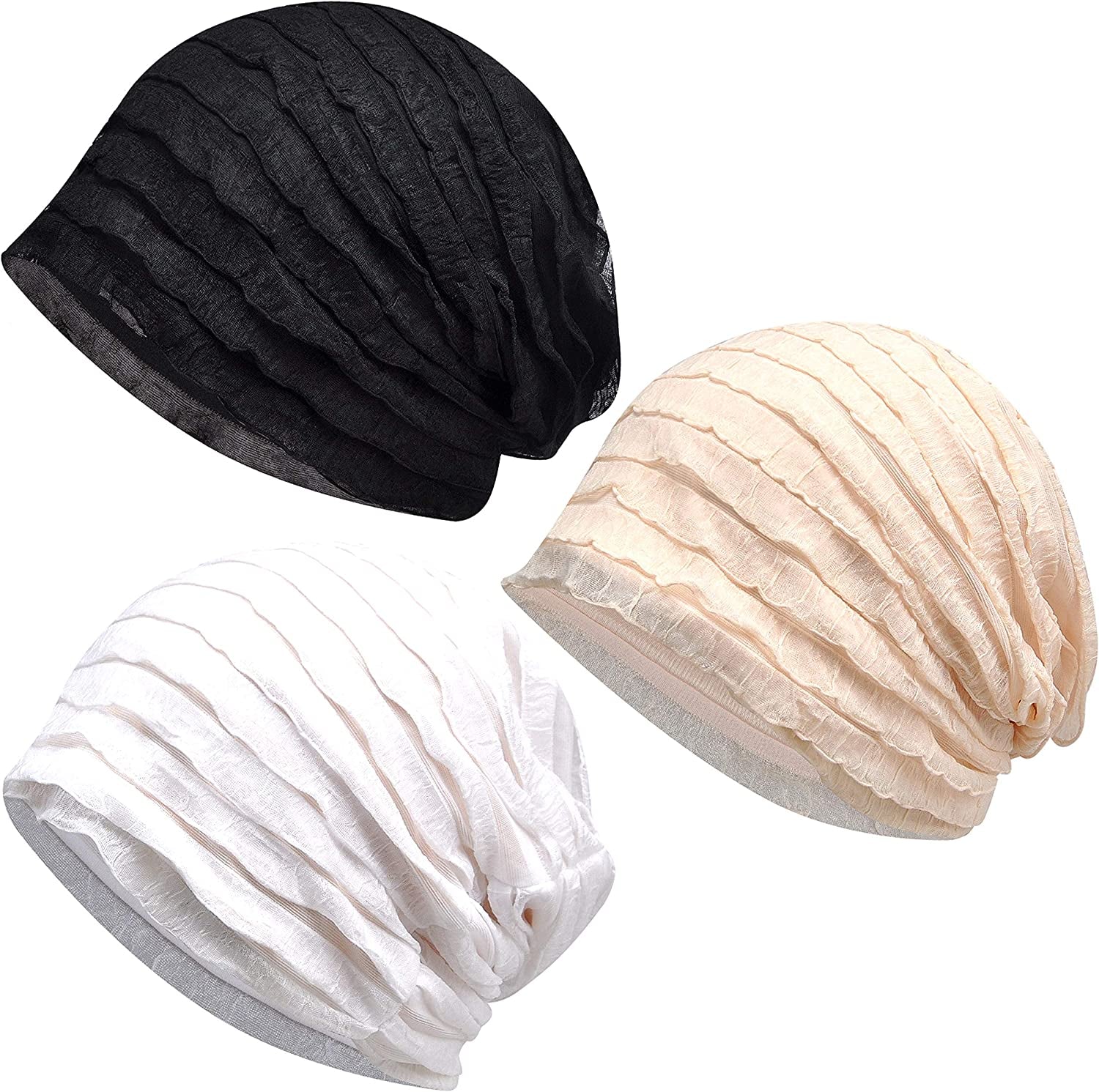 Kayier Women'S Baggy Casual Chemo Beanie Cap Apparel & Accessories > Clothing Accessories > Headwear Kayier 3 Pack-g  