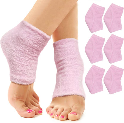 Moisturizing Socks for Cracked Heel Repair - Dry Heels Treatment for Rough Feet, Toeless Aloe Lotion Moisturizer Silicone Gel Lined Moisture Spa Heel Socks Pedicure Foot Care for Women Men Fits Most Health & Beauty > Personal Care > Foot Care ARMSTRONG AMERIKA Fuzzy - Pink Fits Most 