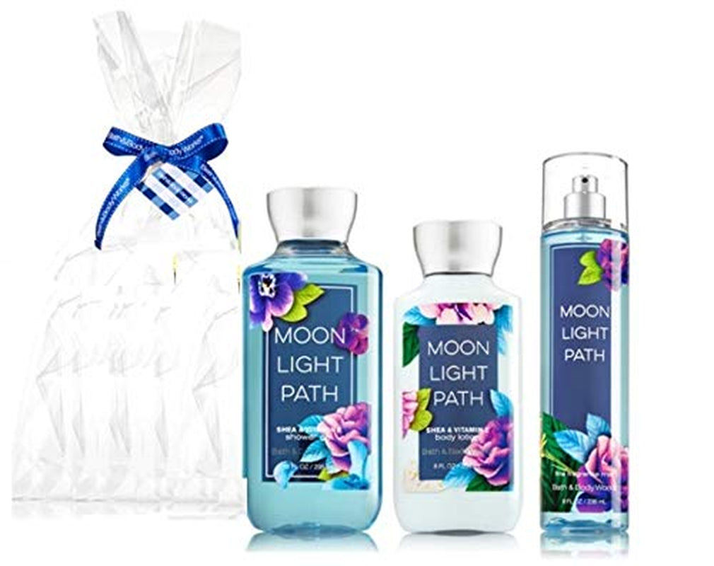 Bath and Body Works MOONLIGHT PATH Gift Kit - Body Lotion - Fragrance Mist & Shower Gel Health & Beauty > Personal Care > Cosmetics > Bath & Body Bath & Body Works   