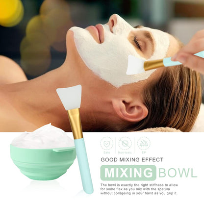 Face Mask Mixing Bowl Set, Plazuria 5 in 1 DIY Facemask Mixing Tool Kit with Facial Mask Bowl Stick Spatula Silicone Face Mask Brush & Premium Soft Face Brushes Health & Beauty > Personal Care > Cosmetics > Cosmetic Tools > Skin Care Tools Plazuria   