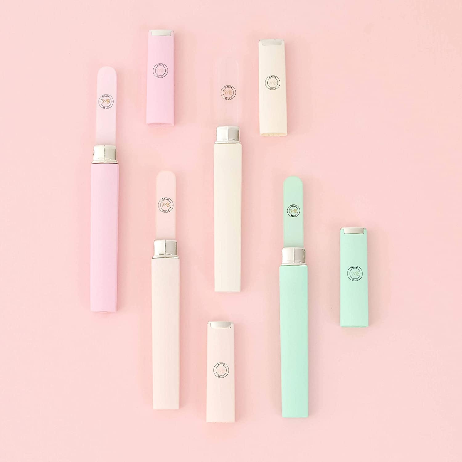 Best Crystal Glass Nail File – Perfect for Women & Girls - Long Lasting Double Sided Tempered Glass – Professional Salon Manicure/Pedicure Filing Tool for Natural Nails - with Case - Pastel Lilac 2Mm Health & Beauty > Personal Care > Cosmetics > Cosmetic Tools > Nail Tools Malva Belle   