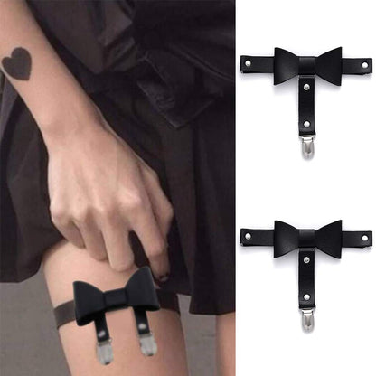 Gemily Punk Leg Chain Belt Leather Body Chain Black Thigh Chains Party Rave Body Jewelry for Women and Girls (2 Pcs) (1) Apparel & Accessories > Jewelry > Body Jewelry GEMILY 3  