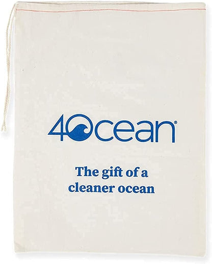 4Ocean Handmade Beaded Bracelet from Recycled Plastic with Silver 4O Charm & Reusable Cotton Gift Bag and Stickers Apparel & Accessories > Jewelry > Bracelets 4Ocean   