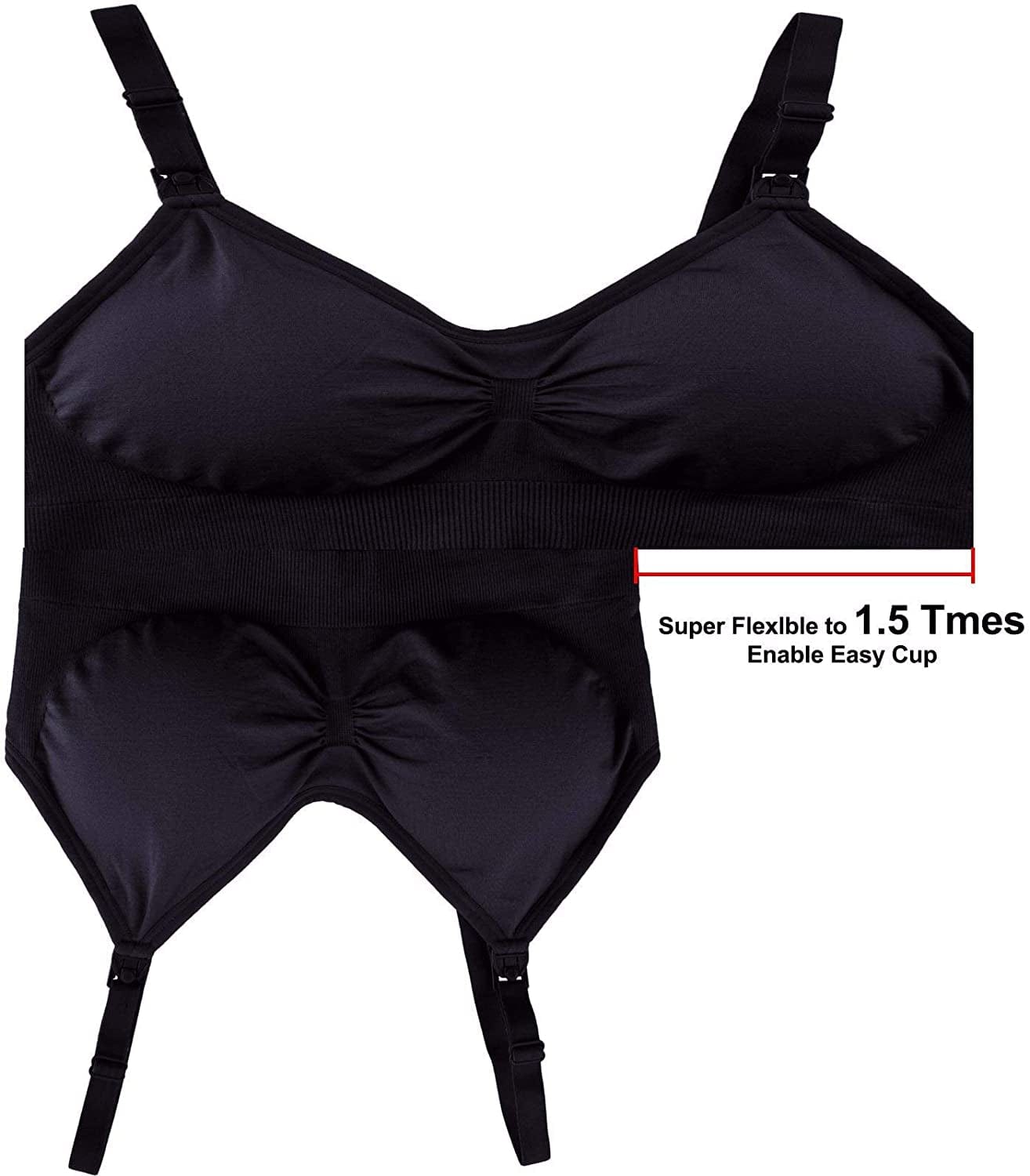 4Pack Nursing Bra for Breastfeeding Maternity Bras Push up Silk Seamless Pregnancy Bralette Underwear