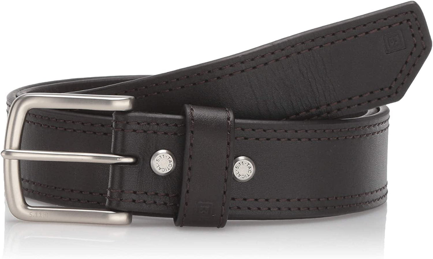 5.11 Tactical Men'S 1.5-Inch Full Grain Matte Leather Arc Belt, Ergonomic Curve, Style 59493 Apparel & Accessories > Clothing Accessories > Belts 5.11 Tactical Brown XXXX-Large 